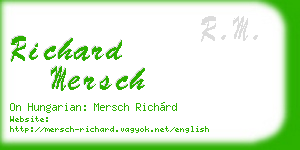 richard mersch business card