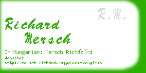 richard mersch business card